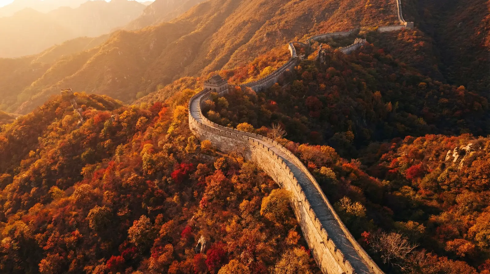电影爱欲狂潮 秋日长城航拍全景